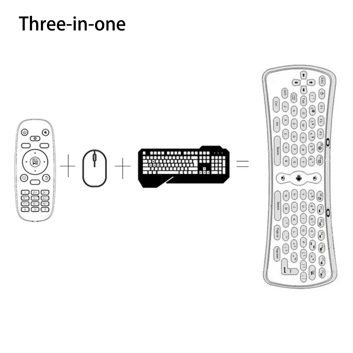 Universal TV wireless Fly Mouse Keyboard